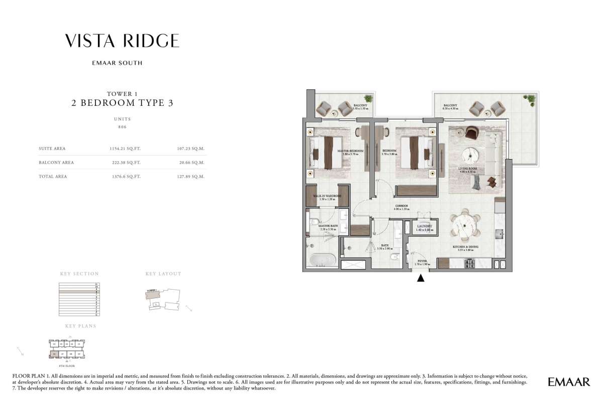 8th Floor (Type 3, Unit 806) - Tower 1